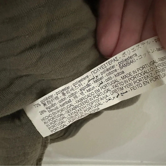 Zara Ottoman 3/4 Sleeve Sage Green Ribbed Funnel Neck Sweater Size M GUC - Picture 7 of 9